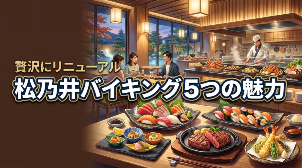大江戸温泉物語Premium松乃井の食事バイキングがリニューアル！5つの魅力